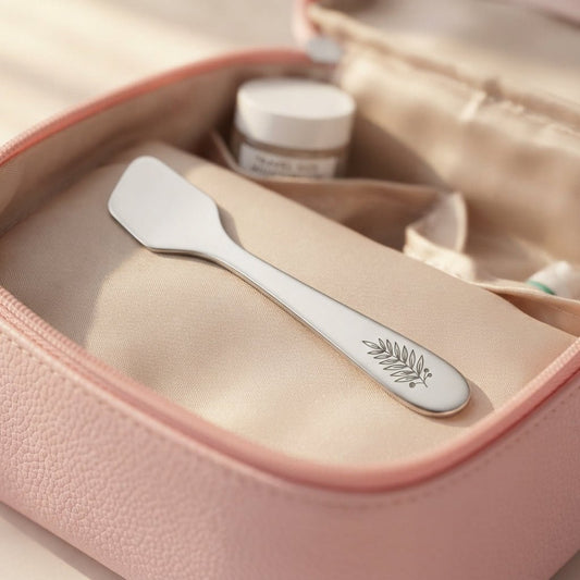 Personalized Makeup Spatula Stainless Steel Cosmetic Cream and Skincare Applicator Custom Engraved - Us Engravo