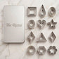 Personalized Mini Cookie Cutter Set Stainless Steel Polymer Clay and Fondant Shapes with Engraved Tin - Us Engravo