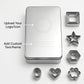 Personalized Mini Cookie Cutter Set Stainless Steel Polymer Clay and Fondant Shapes with Engraved Tin - Us Engravo