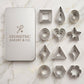 Personalized Mini Cookie Cutter Set Stainless Steel Polymer Clay and Fondant Shapes with Engraved Tin - Us Engravo