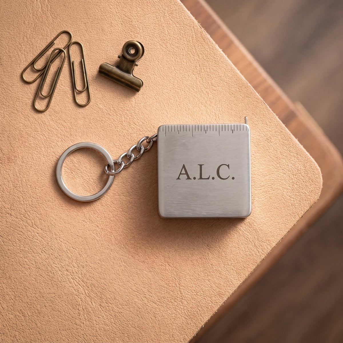 Personalized Mini Tape Measure Keychain Retractable Steel Pocket Ruler for Sewing and DIY Custom Engraved - Us Engravo
