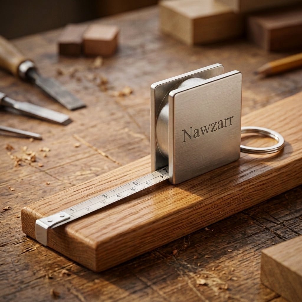 Personalized Mini Tape Measure Keychain Retractable Steel Pocket Ruler for Sewing and DIY Custom Engraved - Us Engravo