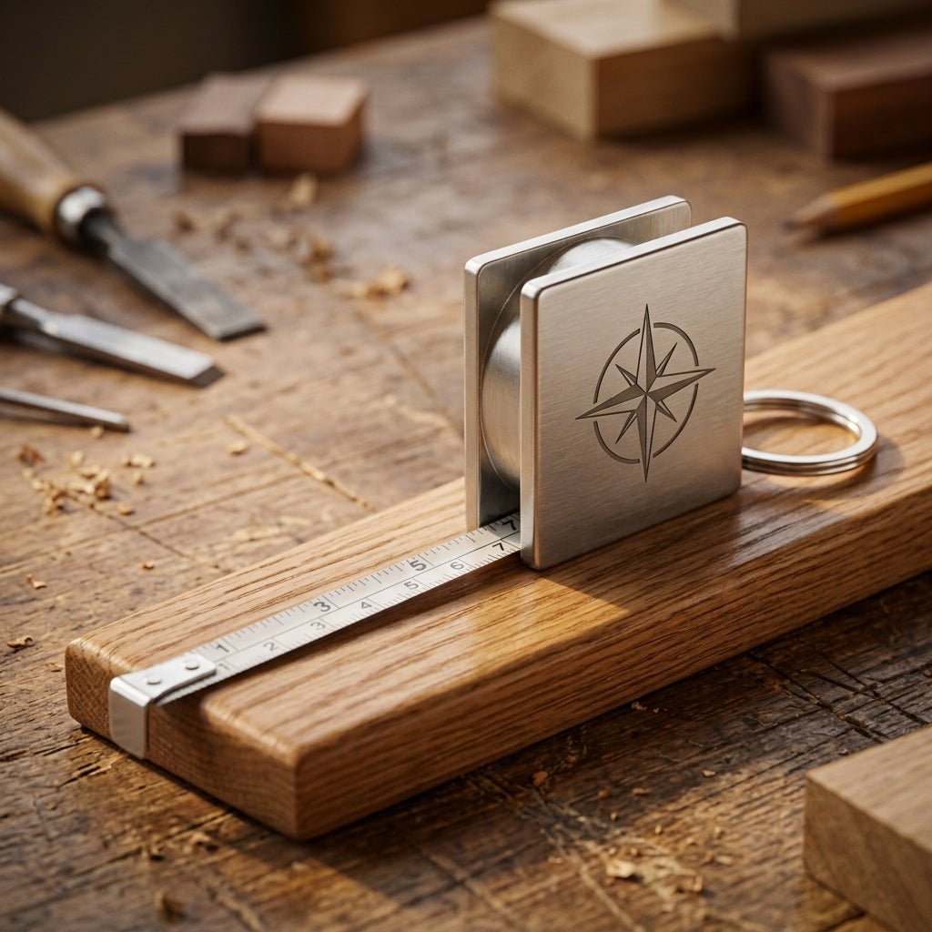 Personalized Mini Tape Measure Keychain Retractable Steel Pocket Ruler for Sewing and DIY Custom Engraved - Us Engravo