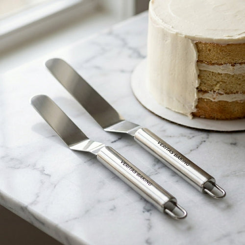 Personalized Offset Spatula Set of 2 Stainless Steel Icing Spatula Baking Gift Custom Engraved - Us Engravo
