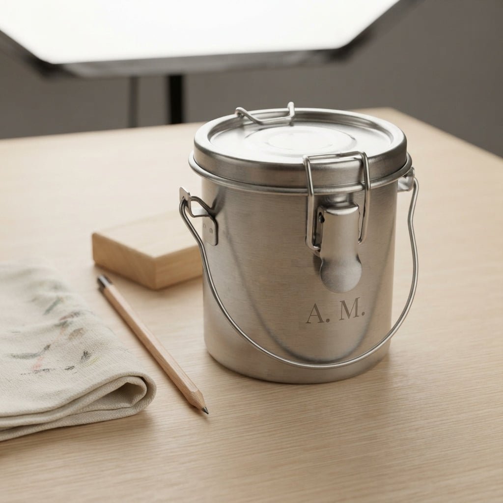 Personalized Paint Brush Washer Stainless Steel Airtight Cleaner for Oil and Acrylic Painting Custom Engraved - Us Engravo