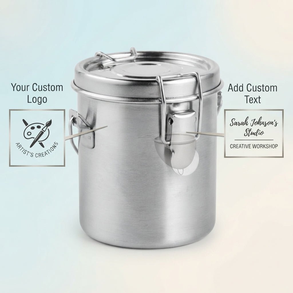 Personalized Paint Brush Washer Stainless Steel Airtight Cleaner for Oil and Acrylic Painting Custom Engraved - Us Engravo