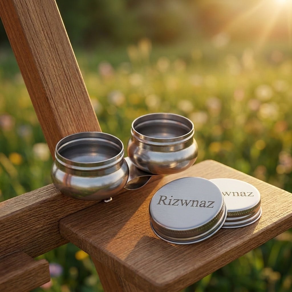 Personalized Palette Cup Double Dipper Stainless Steel with Clip and Screw Lids for Oil and Acrylic Painting Custom Engraved - Us Engravo