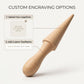 Personalized Pizzelle Roller Wooden Cream Horn and Waffle Cone Mold for Baking Custom Engraved - Us Engravo