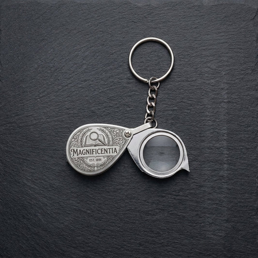 Personalized Pocket Magnifier Folding Keychain Magnifying Glass for Reading and Jewelry Custom Engraved - Us Engravo