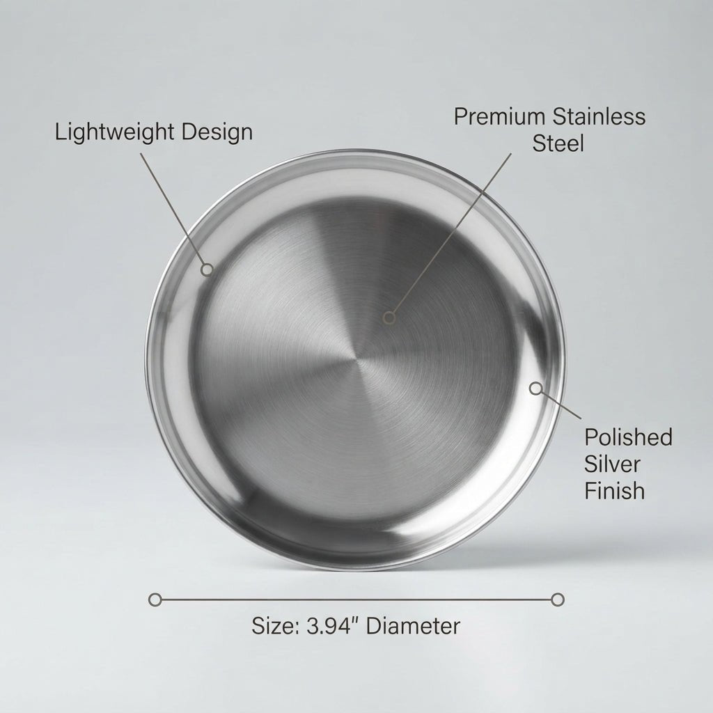 Personalized Ring Dish Silver Stainless Steel Round Trinket Tray Wedding Gift Custom Engraved - Us Engravo
