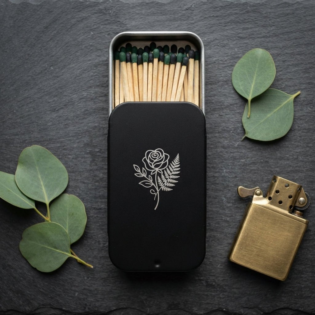 Personalized Slide Top Tin Mini Metal Rectangular Container for Jewelry Crafts and Keepsakes Custom Engraved - Us Engravo