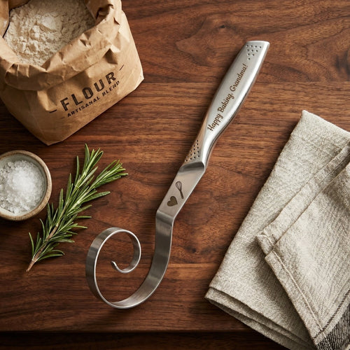 Personalized Stainless Steel Danish Dough Whisk, Engraved Bread Mixer for Sourdough Bakers, Custom Engraved Baking Gift for Mom - Us Engravo