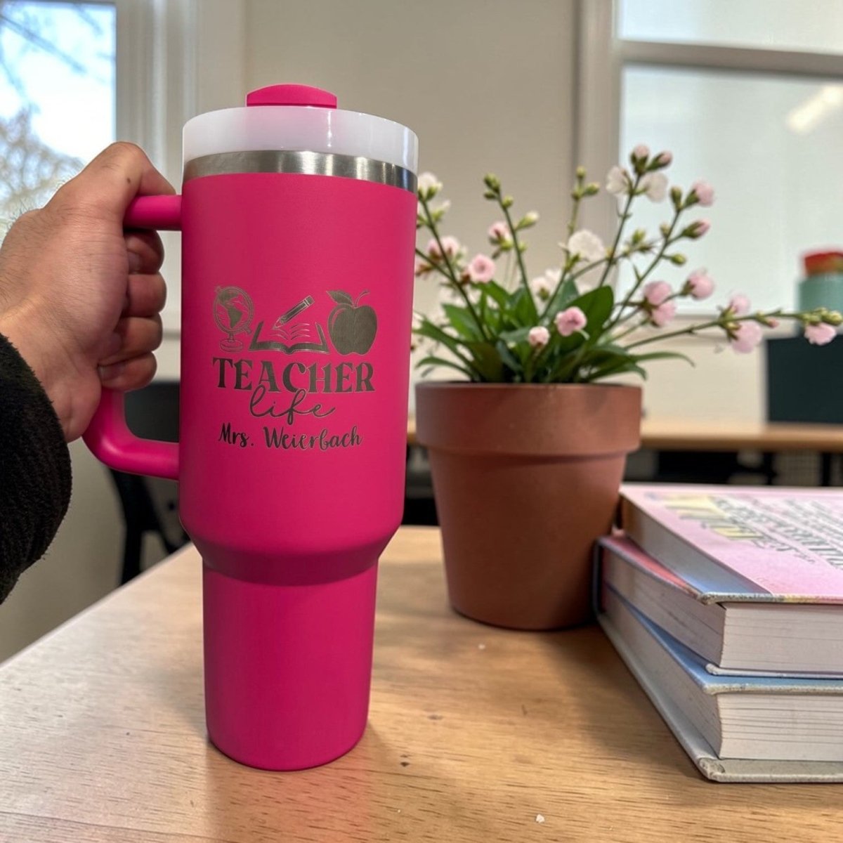 Personalized Stanley 40oz Art and Music Teacher Gift | Custom Engraved Name Tumbler for Creative Arts Faculty - Us Engravo
