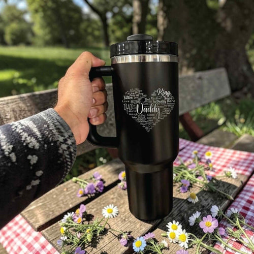 Personalized Stanley 40oz Best Dad & Grandpa Tumbler | Custom Engraved Name & Legacy Design | Father’s Day Gift for the Family Man - Us Engravo