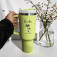 Personalized Summer Ocean Wave 40oz Tumbler | Custom Engraved Stanley Quencher | Surf Beach Gift - Us Engravo
