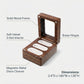 Personalized Wedding Ring Box 3 Slot Walnut Wood Ring Bearer Holder for Proposal and Engagement Custom Engraved - Us Engravo