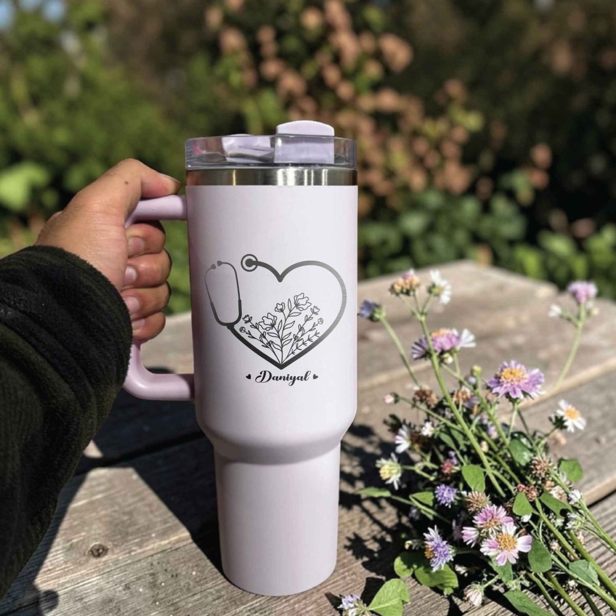 RN Graduation Gift 2026 | Personalized Stanley 40oz | Nursing School Graduation Gift | With Handle and Straw - Us Engravo