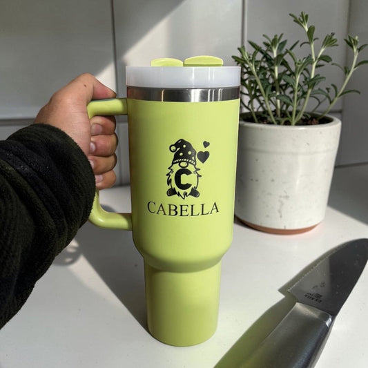 Stanley 40oz for Dad | Custom Laser Engraved Initials & Name | Personalized Father's Day Gift from Kids or Wife - Us Engravo