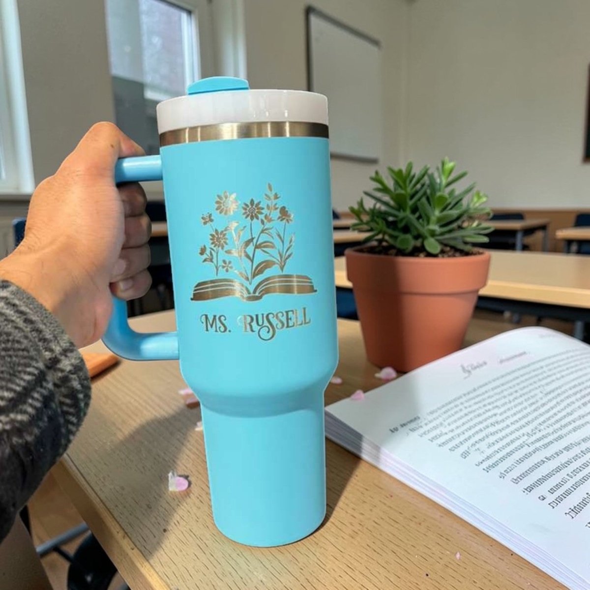 Stanley 40oz Tumbler Professor, Teacher Personalized Gift | Custom Laser Engraved Mentor, Academic Advisor Appreciation Cup - Us Engravo